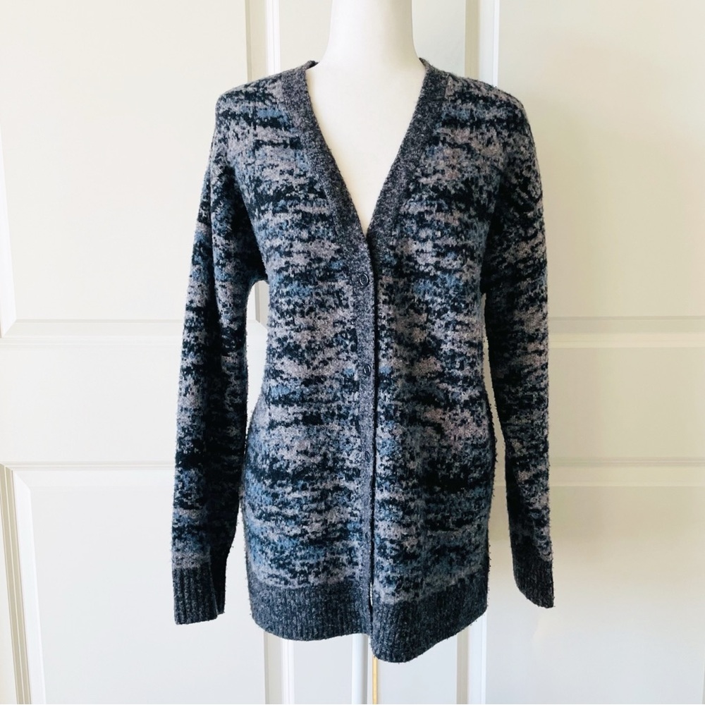 Athleta Westlake Textured Merino Wool Button Front Cardigan Size Large